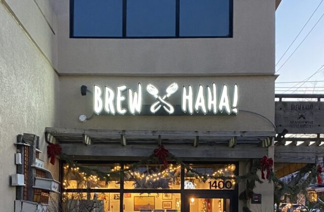 Illuminated Channel Letter Sign & Logo for Brew Haha! 