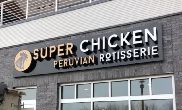 Building Channel Letter Sign With Box Sign Logo for Super Chicken